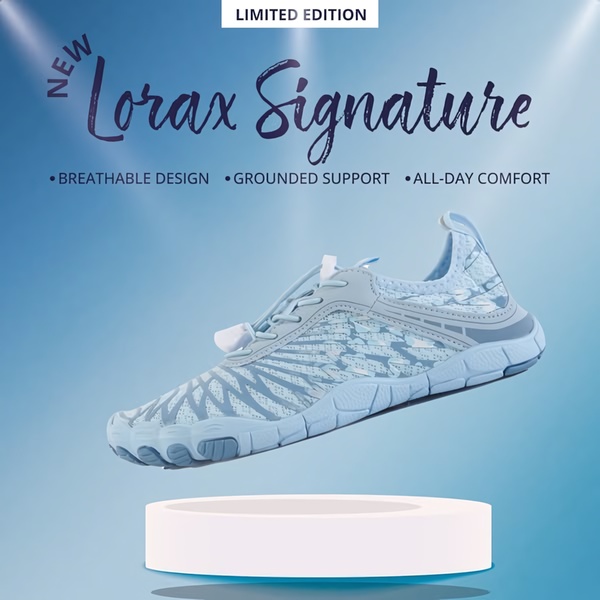 athletic shoes, running shoes, sneakers, sports shoes, training shoes, fitness shoes, workout shoes, product launch, limited time deal, minimalist, fresh, trustworthy, blue, neutral